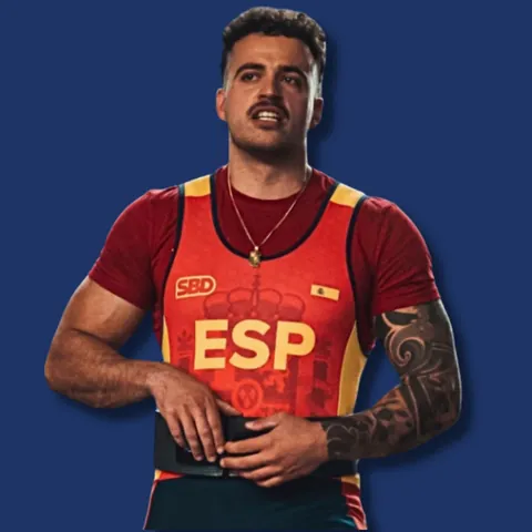 Juan Gasón con la camiseta de la selección española